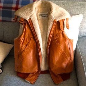 Bomber vest leather size S